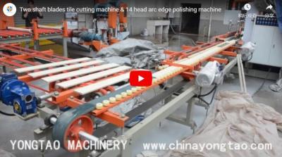 Two Shaft Blades Wet Tile Cutting Machine & 14 Head Ceramic Tile Bullnose Polishing Machine