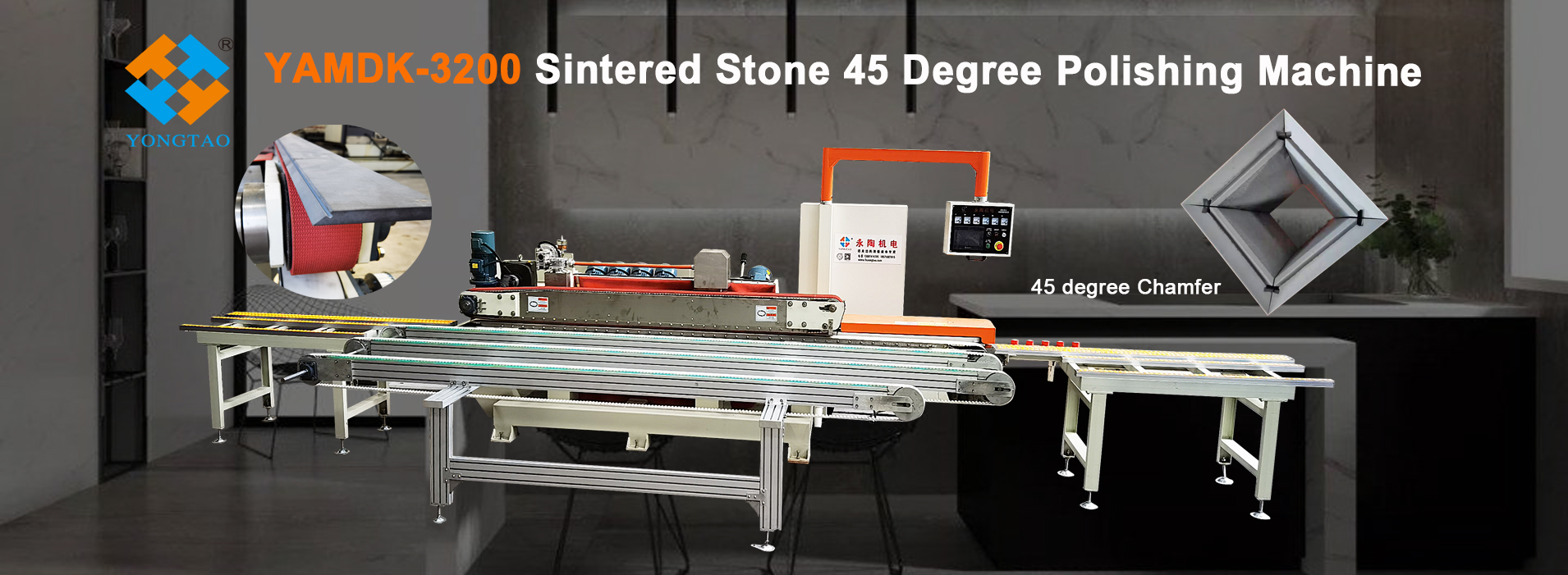 YAMDK-3200 Sintered Stone 45 Degree Polishing Machine
